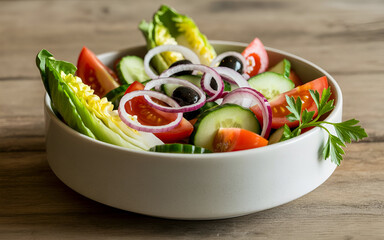 salad with tomatoes and cucumbers