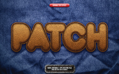 Leather Patch editable text effect