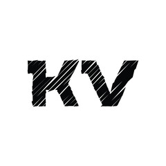 KV monogram logo design letter text name symbol monochrome logotype alphabet character simple logo