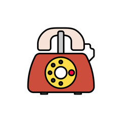 Classic Telephone Icon for Old-School Communication.