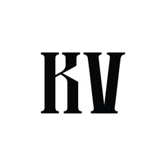 KV monogram logo design letter text name symbol monochrome logotype alphabet character simple logo