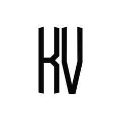 KV monogram logo design letter text name symbol monochrome logotype alphabet character simple logo