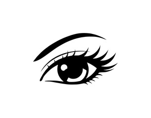 simple drawing of an eye and brow ridge