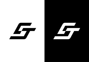 ST, TS monogram logo icon.