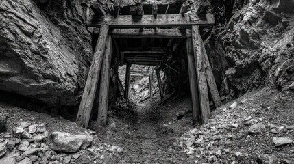 Abandoned mine tunnel