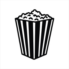 Popcorn Logo Icon for Movie Snack Branding