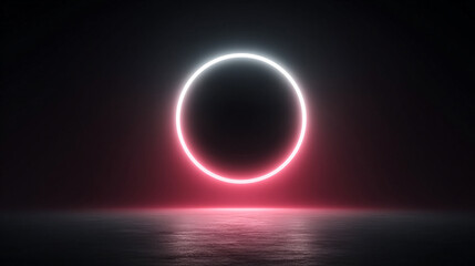 Abstract glowing circular technology background with radiant digital rings and luminous energy. Symbolizes innovation, connectivity, data flow, and futuristic systems in a high-tech visual landscape.
