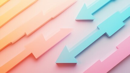 Abstract arrows in pastel colors