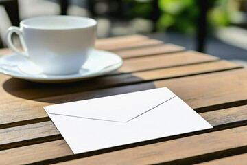 Cozy cup of coffee accompanied by a handwritten note on a rustic wooden table evoking warm feelings of love