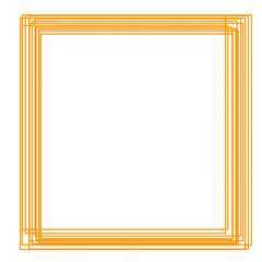 Square Line Marking Illustration Doodle Highlights That Can Be Used For Sticker, Icon, Decorative, etc. | Marker circle with orange color
