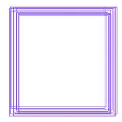 Square Line Marking Illustration Doodle Highlights That Can Be Used For Sticker, Icon, Decorative, etc. | Marker circle with purple color