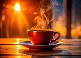 Minimalist Coffee Cup, Steaming Coffee Mug, Coffee Saucer, Hot Drink, Cafe, Coffee Shop, Simple Coffee Design,  Coffee Graphic,  Warm Beverage, Cozy Coffee.