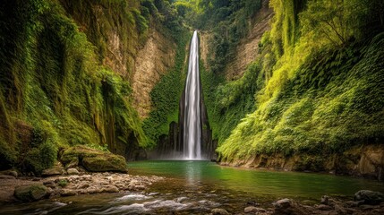 waterfall in the mountains