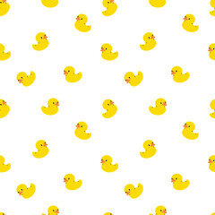 Cute duck seamless pattern background.