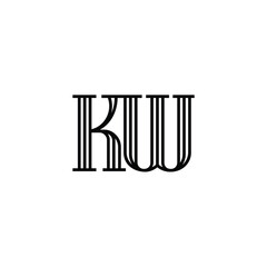 KW monogram logo design letter text name symbol monochrome logotype alphabet character simple logo