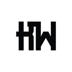 KW monogram logo design letter text name symbol monochrome logotype alphabet character simple logo