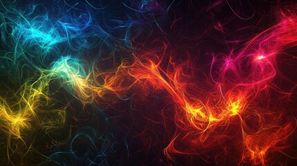 Colorful abstract digital design with dynamic streaks.