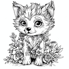wolf coloring page
