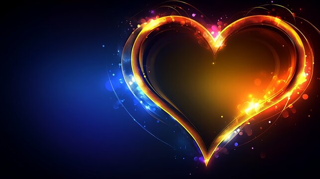 Abstract glowing heart design