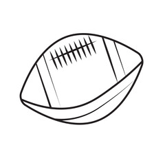 american football line icon design vector template