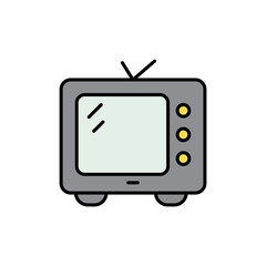 Retro Television Icon for 80s Entertainment.
