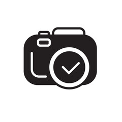 Camera icon. flat illustration of vector icon on white background