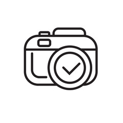 Camera icon. flat illustration of vector icon on white background