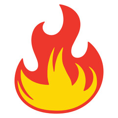 Modern Flame Icon – Stylish Fire Symbol for Digital Graphics