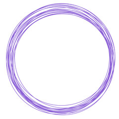 Circle Line Marking Illustration Doodle Highlights That Can Be Used For Sticker, Icon, Decorative, etc. | Marker circle with purple color