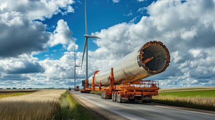 Massive wind turbine blade transport