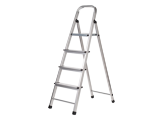 Ascension, a ladder against stark black background symbolizing growth and progress