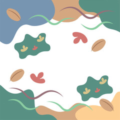 Autumn abstract foliage frame. Vector