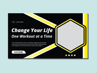 Fitness Motivation YouTube Thumbnail Design

