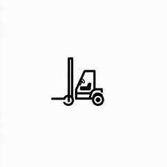 Fototapeta premium Forklift icon, warehouse, logistics, industrial, transportation