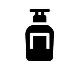 lotion bottle silhouette on transparent background for web and graphic design