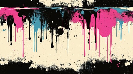 Abstract Paint Splatter Background with Vibrant Colors and Grunge Texture
