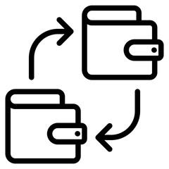 Transfer icon in vector illustration	
