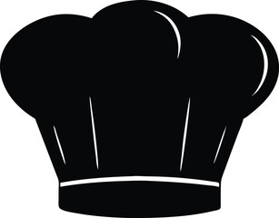 chefs hat silhouette vector illustration