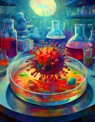 Virus im Labor untersucht