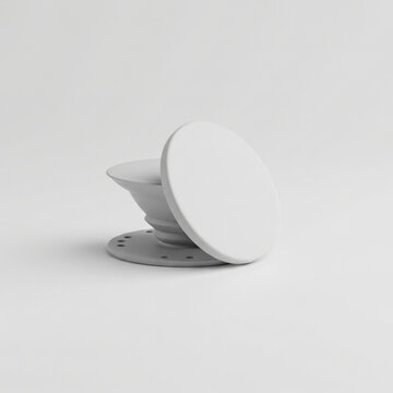 White PopSocket Side Low Angle Mockup