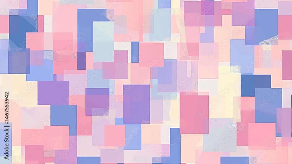 Poster abstract geometric pattern with pastel rectangles in diagonal arrangement. digital art for modern an