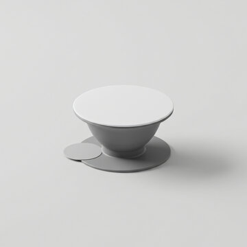White PopSocket Flat View Mockup