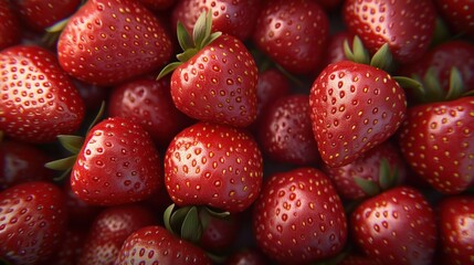Juicy Red Strawberries: A Close-Up Delight