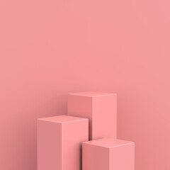 Modern Product Podium. 3D Backdrop. 3D illustration.