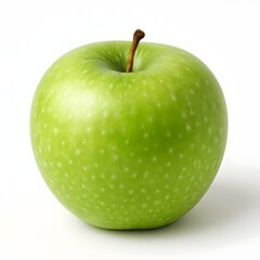 green apple on white background