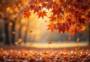 Falling Autumn Foliage: A Perfect Fall Bokeh Moment
