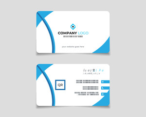 simple business card design template. A clean and professional business card design.