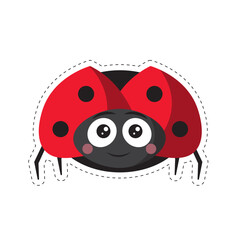 Adorable cartoon ladybug art. Vector © DAVIDS