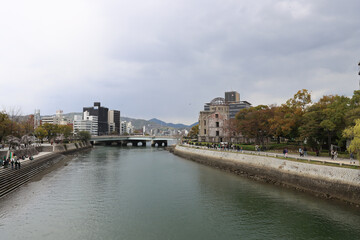 Obraz premium Spring time in Hiroshima, Japan