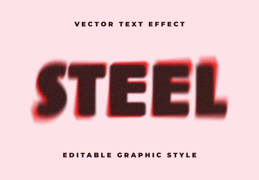 Brown And Red Grunge Font Distorted Blurred Text Effect